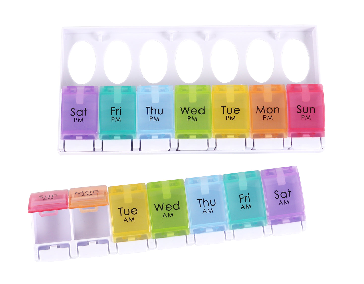 Weekly Pill Organizer 7 Day Large Storage Pill Box AM PM